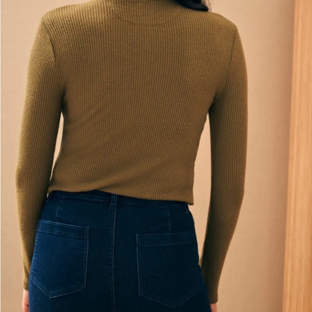 Faherty Legends Ribbed Olive Turtleneck - image 2